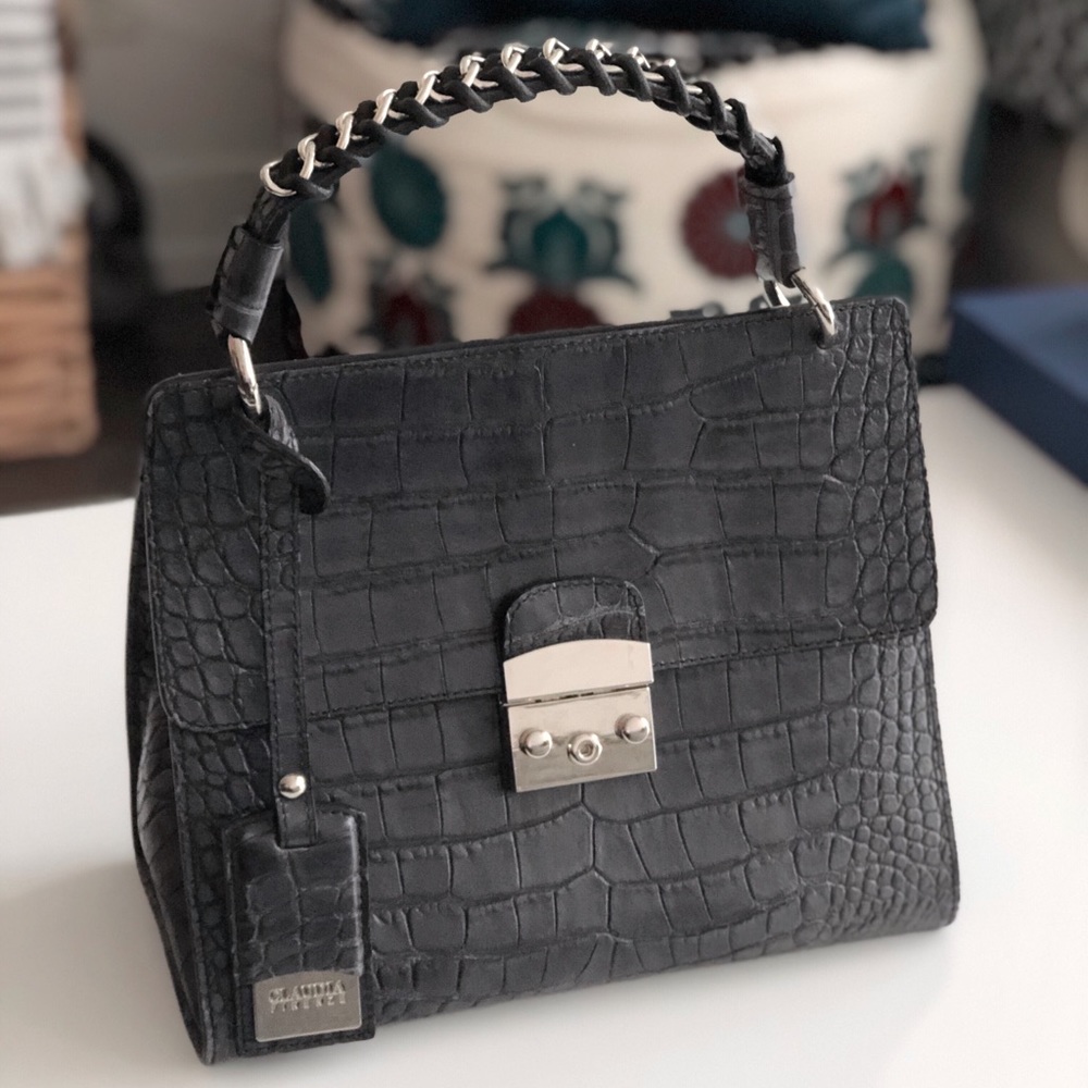 Genuine Leather Bag - Crocodile print